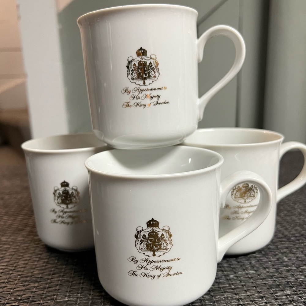 Gevalia coffee mugs set of 4 white